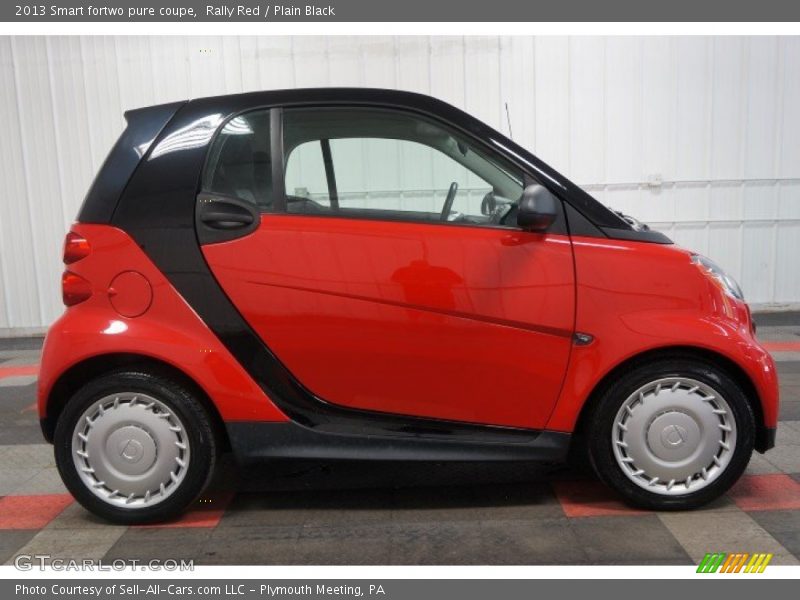 Rally Red / Plain Black 2013 Smart fortwo pure coupe