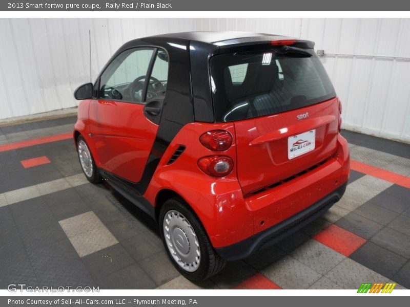 Rally Red / Plain Black 2013 Smart fortwo pure coupe