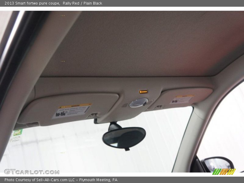 Rally Red / Plain Black 2013 Smart fortwo pure coupe