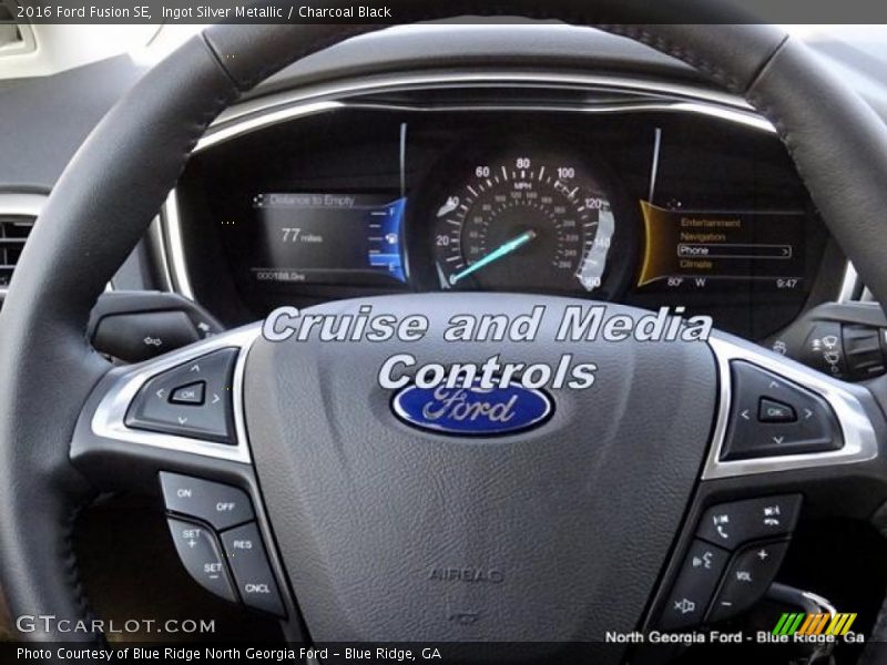 Ingot Silver Metallic / Charcoal Black 2016 Ford Fusion SE