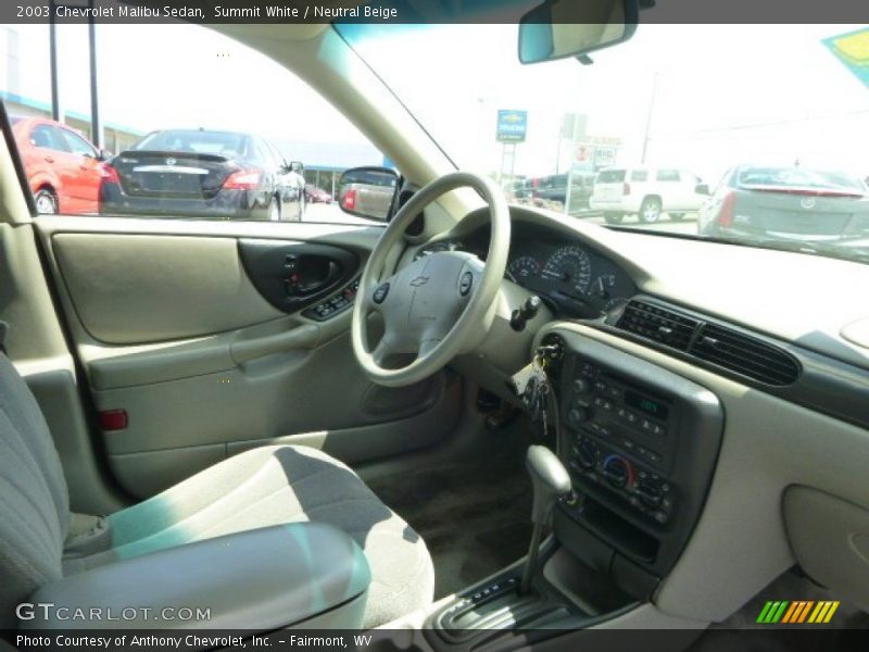 Summit White / Neutral Beige 2003 Chevrolet Malibu Sedan