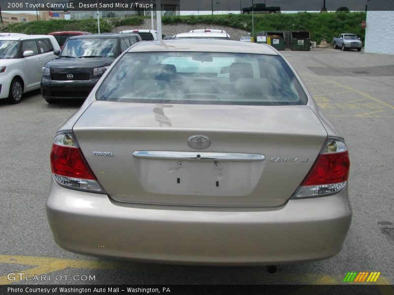 Desert Sand Mica / Taupe 2006 Toyota Camry LE