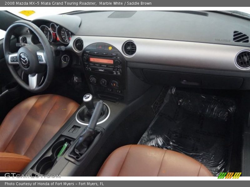 Marble White / Saddle Brown 2008 Mazda MX-5 Miata Grand Touring Roadster