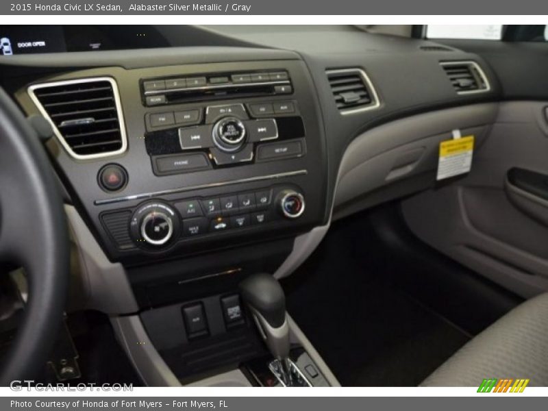 Alabaster Silver Metallic / Gray 2015 Honda Civic LX Sedan