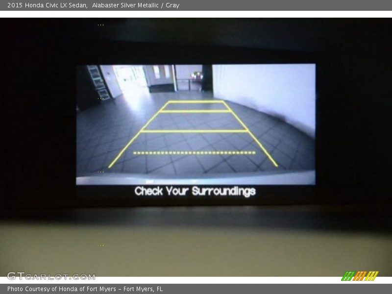 Alabaster Silver Metallic / Gray 2015 Honda Civic LX Sedan