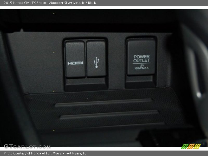 Alabaster Silver Metallic / Black 2015 Honda Civic EX Sedan