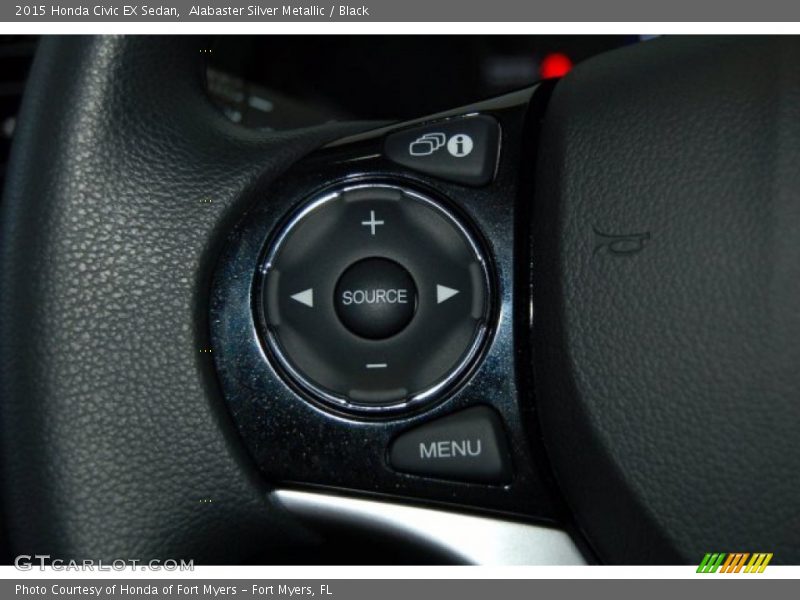 Alabaster Silver Metallic / Black 2015 Honda Civic EX Sedan