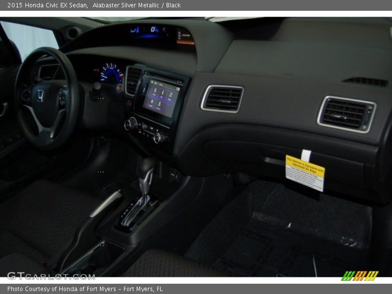 Alabaster Silver Metallic / Black 2015 Honda Civic EX Sedan