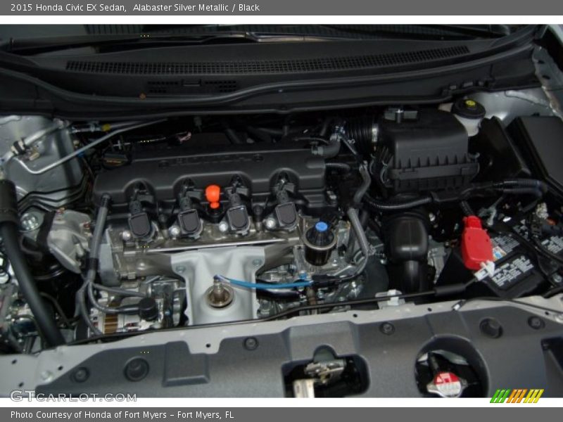 Alabaster Silver Metallic / Black 2015 Honda Civic EX Sedan