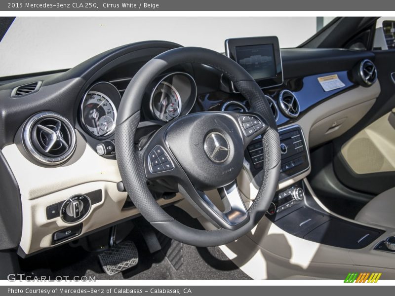Cirrus White / Beige 2015 Mercedes-Benz CLA 250