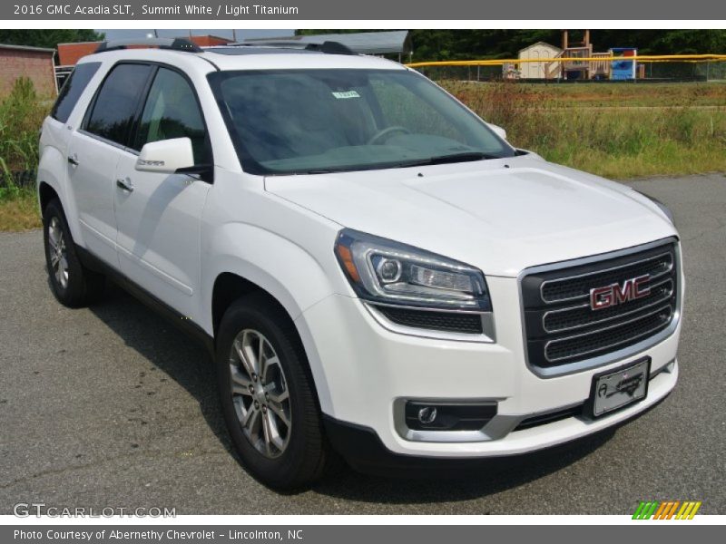 Summit White / Light Titanium 2016 GMC Acadia SLT