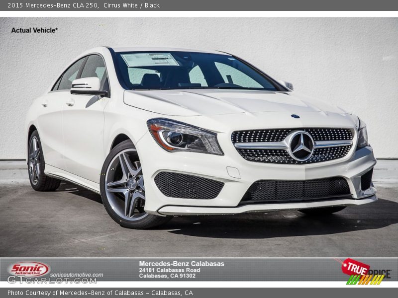 Cirrus White / Black 2015 Mercedes-Benz CLA 250