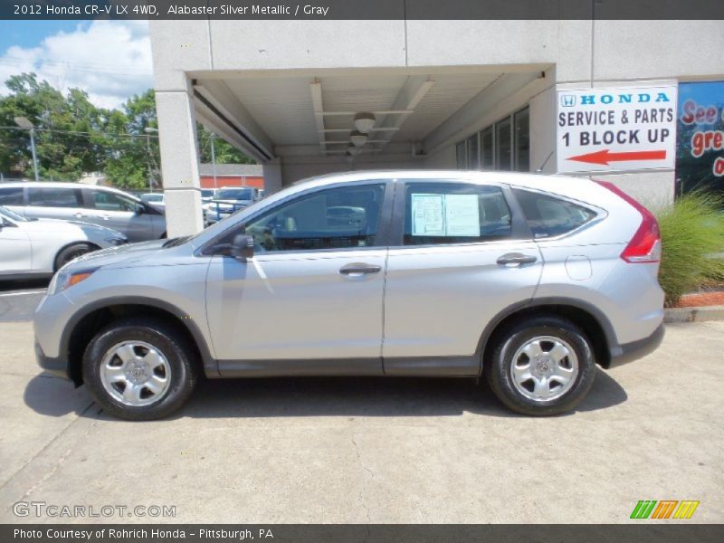 Alabaster Silver Metallic / Gray 2012 Honda CR-V LX 4WD