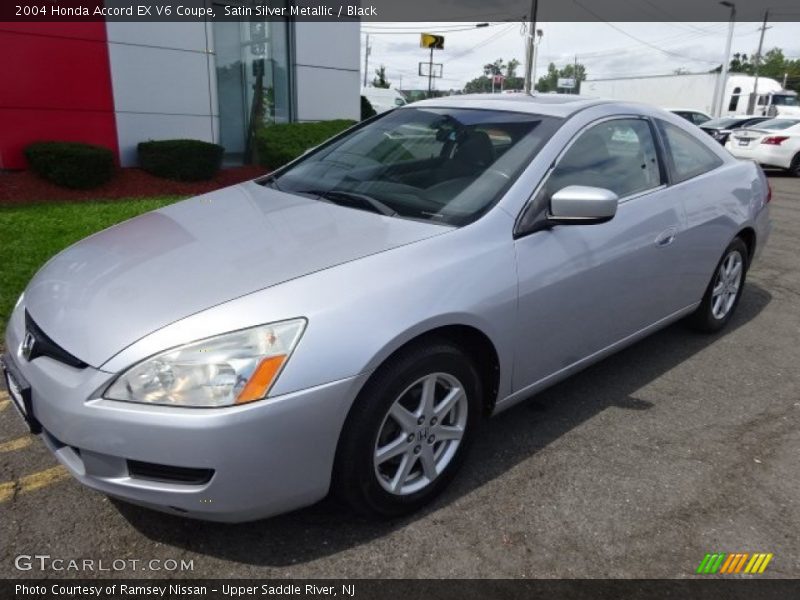 Satin Silver Metallic / Black 2004 Honda Accord EX V6 Coupe