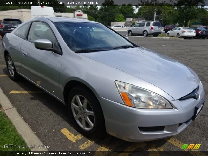 Satin Silver Metallic / Black 2004 Honda Accord EX V6 Coupe