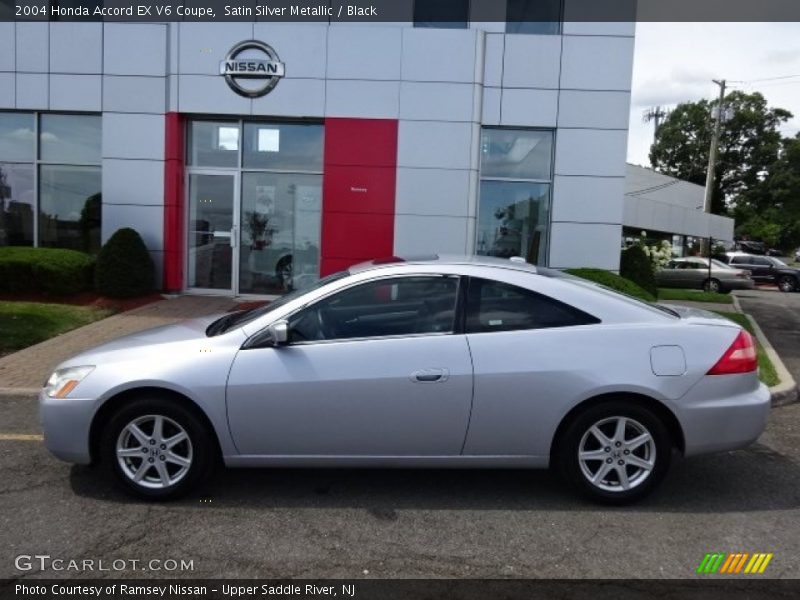 Satin Silver Metallic / Black 2004 Honda Accord EX V6 Coupe