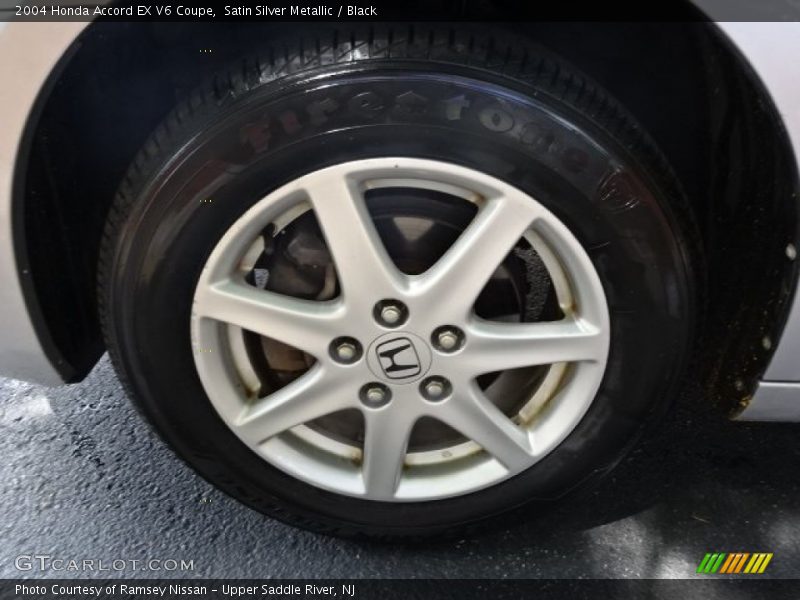 Satin Silver Metallic / Black 2004 Honda Accord EX V6 Coupe