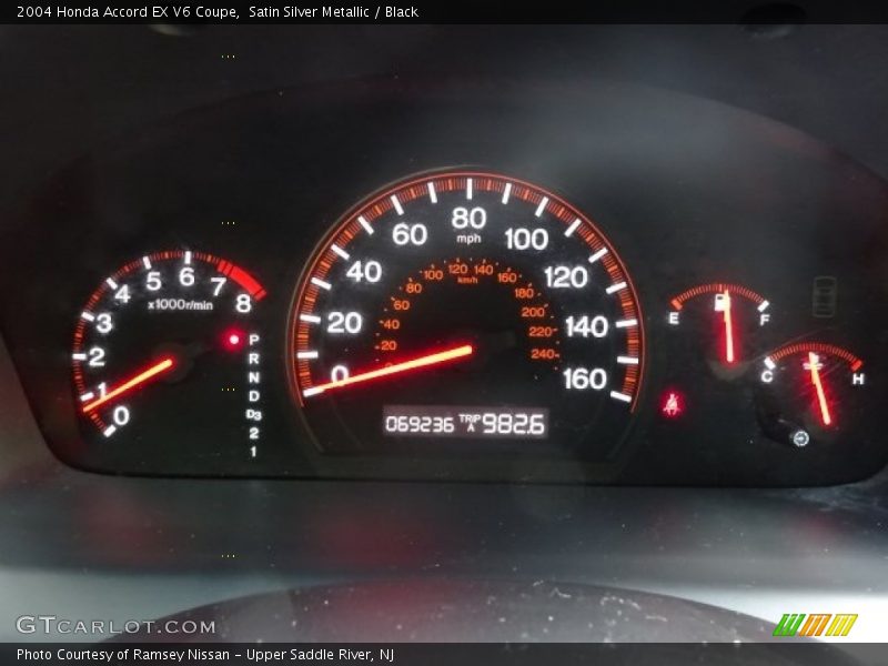 Satin Silver Metallic / Black 2004 Honda Accord EX V6 Coupe