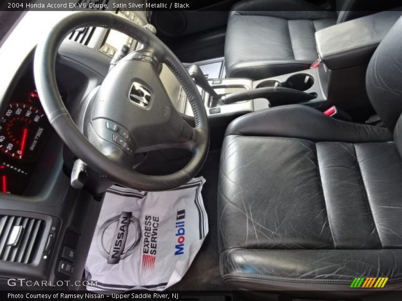 Satin Silver Metallic / Black 2004 Honda Accord EX V6 Coupe