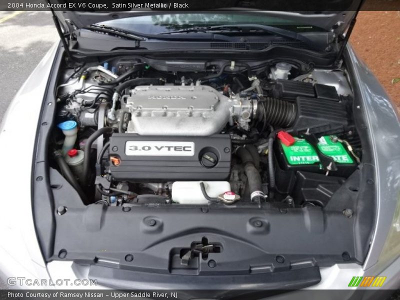 Satin Silver Metallic / Black 2004 Honda Accord EX V6 Coupe