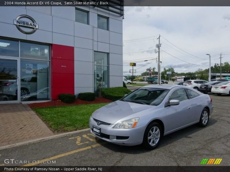 Satin Silver Metallic / Black 2004 Honda Accord EX V6 Coupe