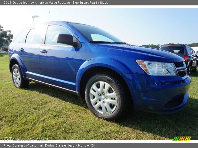 Blue Streak Pearl / Black 2015 Dodge Journey American Value Package