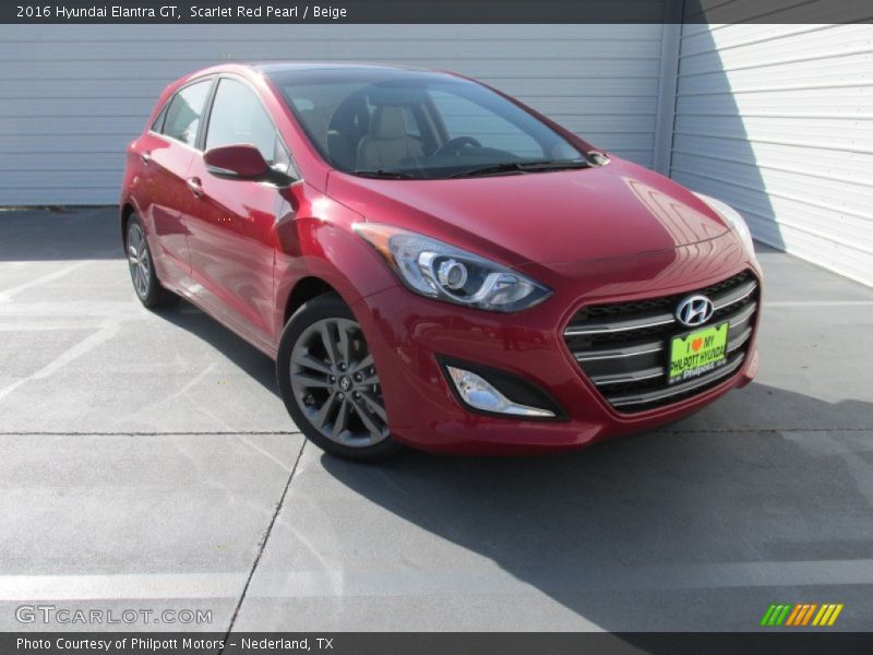 Scarlet Red Pearl / Beige 2016 Hyundai Elantra GT