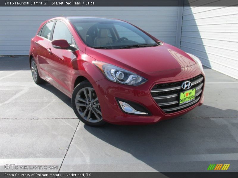 Scarlet Red Pearl / Beige 2016 Hyundai Elantra GT