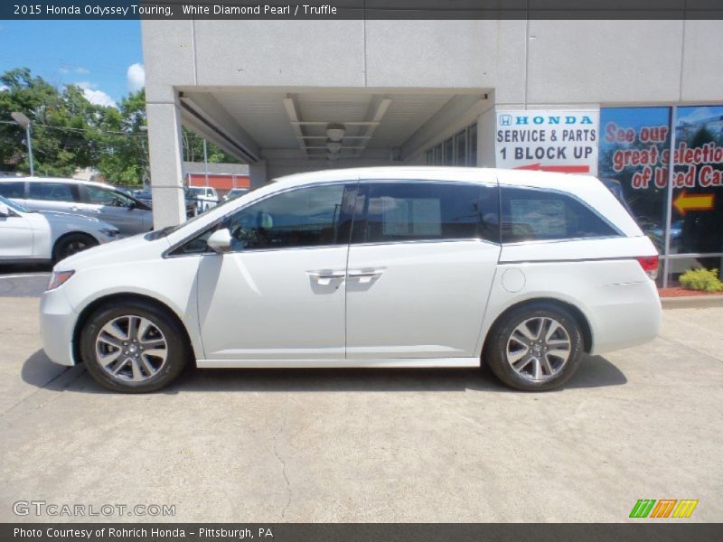 White Diamond Pearl / Truffle 2015 Honda Odyssey Touring