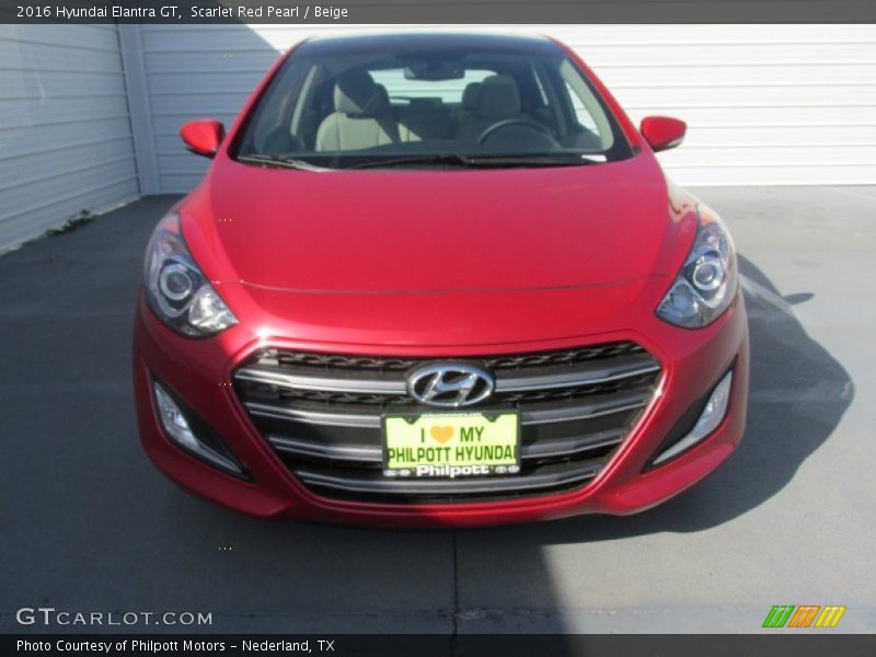 Scarlet Red Pearl / Beige 2016 Hyundai Elantra GT