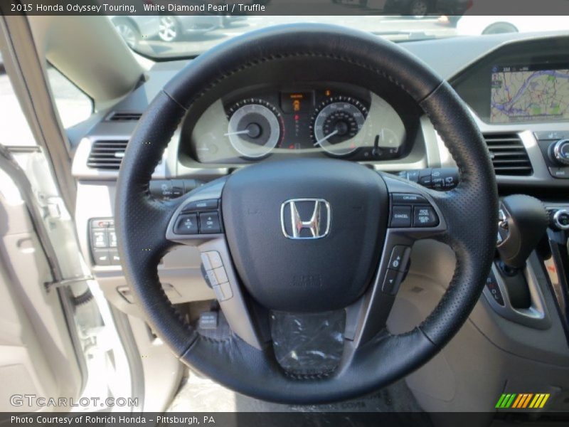 White Diamond Pearl / Truffle 2015 Honda Odyssey Touring