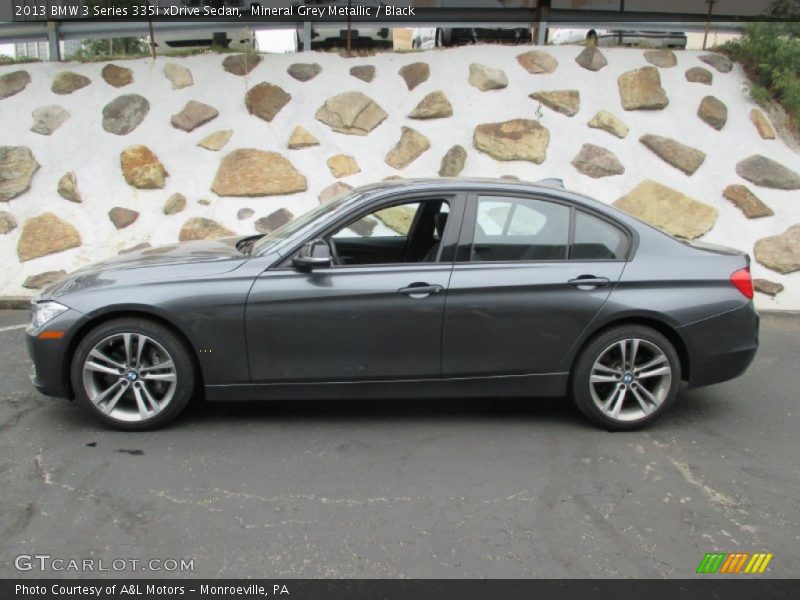 Mineral Grey Metallic / Black 2013 BMW 3 Series 335i xDrive Sedan