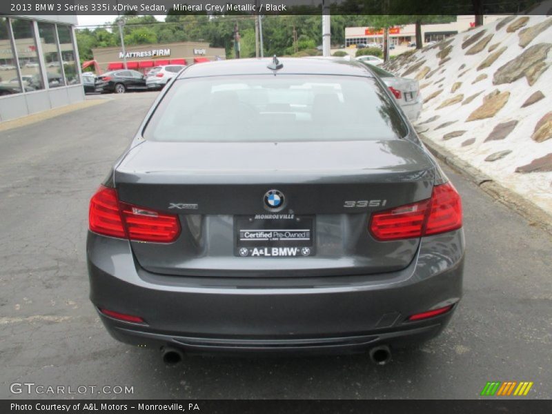 Mineral Grey Metallic / Black 2013 BMW 3 Series 335i xDrive Sedan