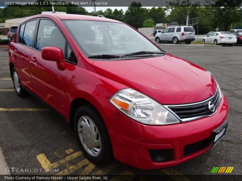 Red Alert / Charcoal 2010 Nissan Versa 1.8 S Hatchback