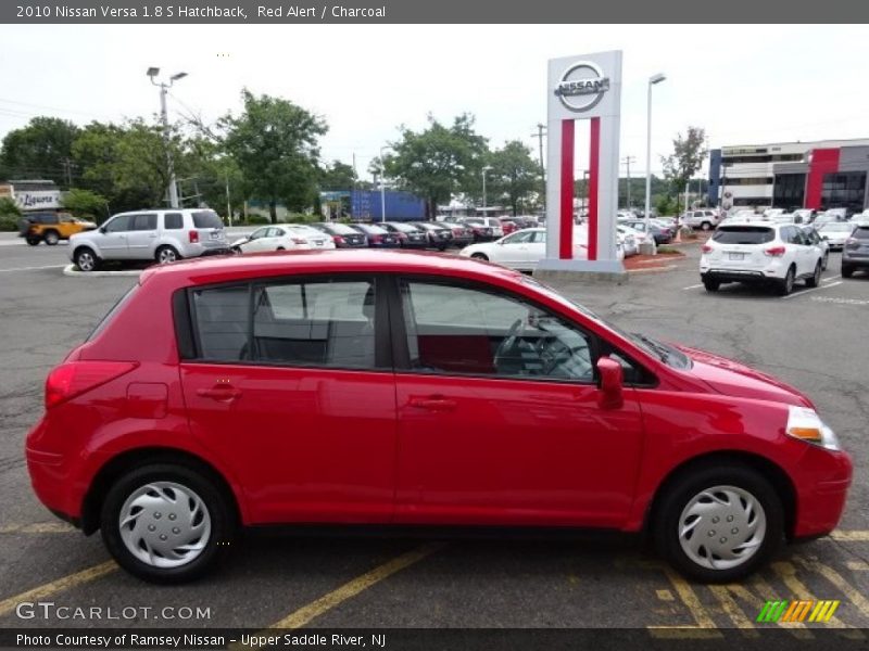 Red Alert / Charcoal 2010 Nissan Versa 1.8 S Hatchback