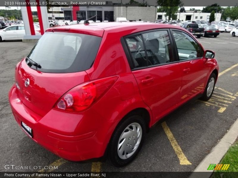 Red Alert / Charcoal 2010 Nissan Versa 1.8 S Hatchback