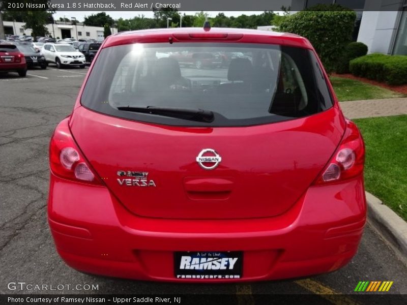 Red Alert / Charcoal 2010 Nissan Versa 1.8 S Hatchback