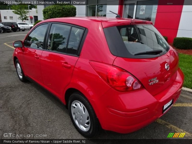 Red Alert / Charcoal 2010 Nissan Versa 1.8 S Hatchback