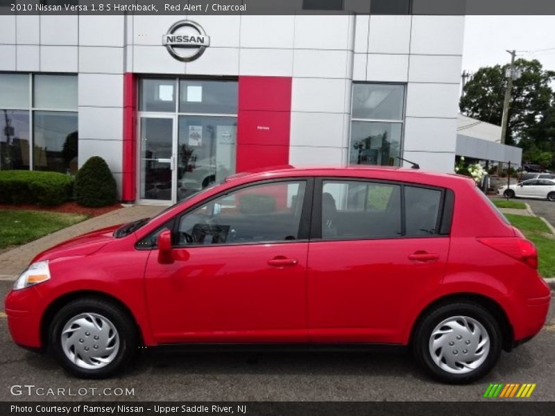 Red Alert / Charcoal 2010 Nissan Versa 1.8 S Hatchback