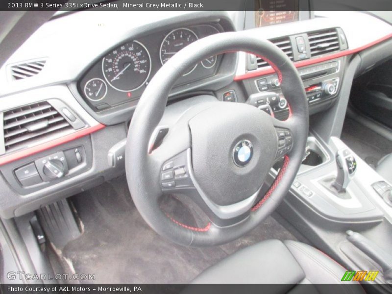Mineral Grey Metallic / Black 2013 BMW 3 Series 335i xDrive Sedan