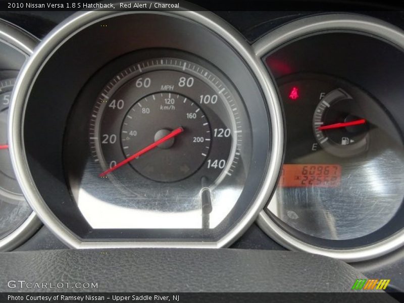 Red Alert / Charcoal 2010 Nissan Versa 1.8 S Hatchback