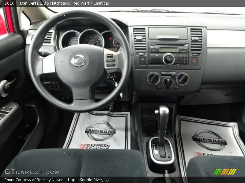 Red Alert / Charcoal 2010 Nissan Versa 1.8 S Hatchback