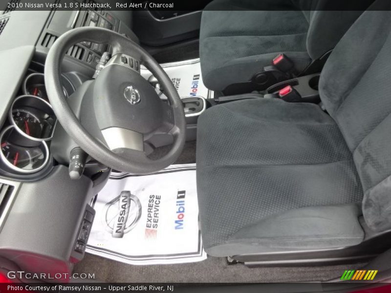 Red Alert / Charcoal 2010 Nissan Versa 1.8 S Hatchback