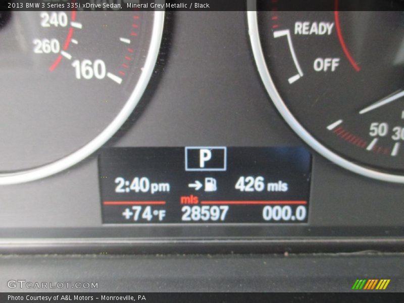 Mineral Grey Metallic / Black 2013 BMW 3 Series 335i xDrive Sedan