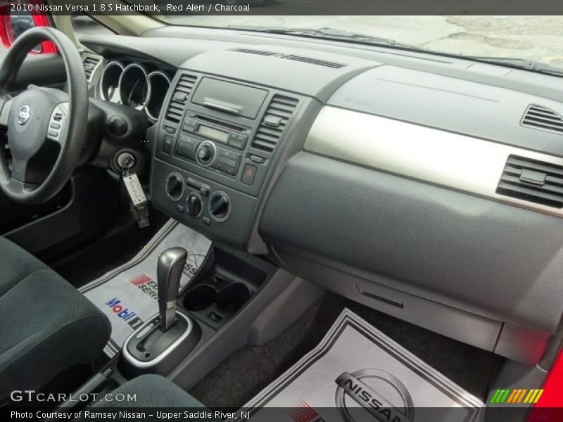 Red Alert / Charcoal 2010 Nissan Versa 1.8 S Hatchback