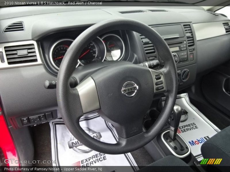 Red Alert / Charcoal 2010 Nissan Versa 1.8 S Hatchback
