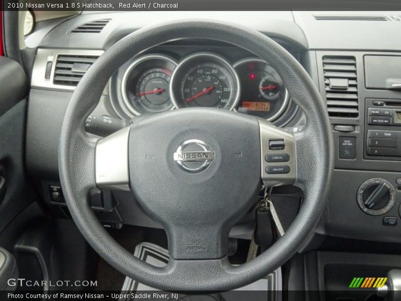 Red Alert / Charcoal 2010 Nissan Versa 1.8 S Hatchback