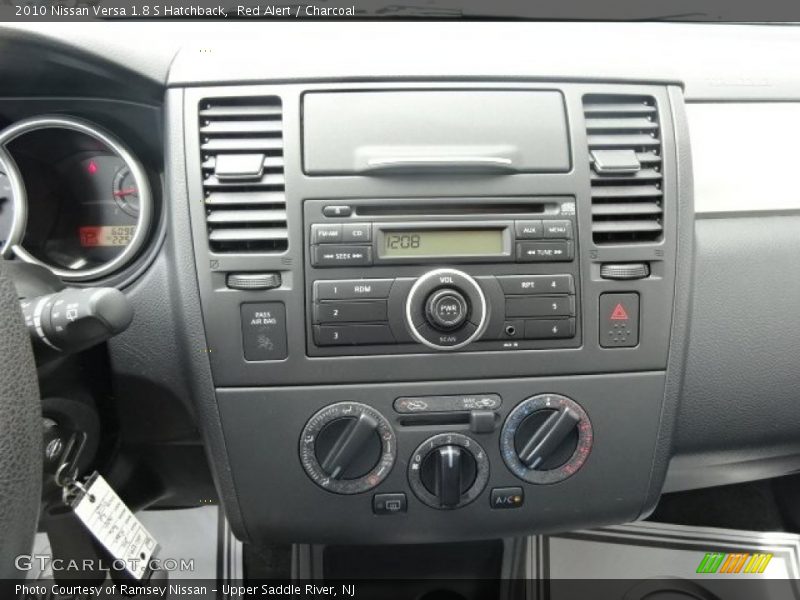 Red Alert / Charcoal 2010 Nissan Versa 1.8 S Hatchback