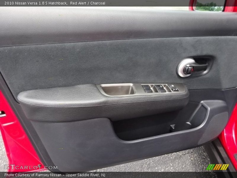 Red Alert / Charcoal 2010 Nissan Versa 1.8 S Hatchback