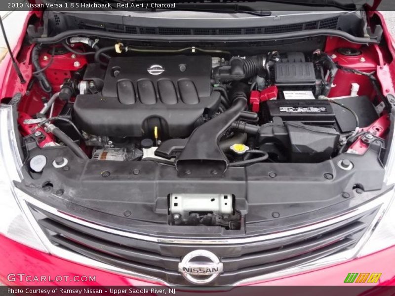 Red Alert / Charcoal 2010 Nissan Versa 1.8 S Hatchback